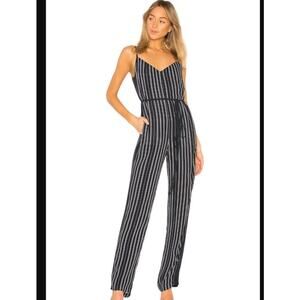 Rag & Bone Rosa Silk Blend Striped Jumpsuit